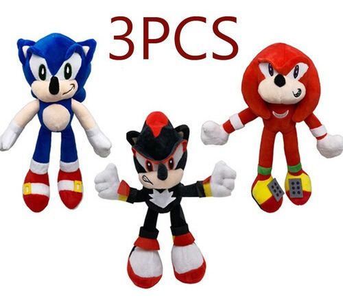 3pcs Sonic El Erizo Amy Rose Regalo De Peluche Para Niño