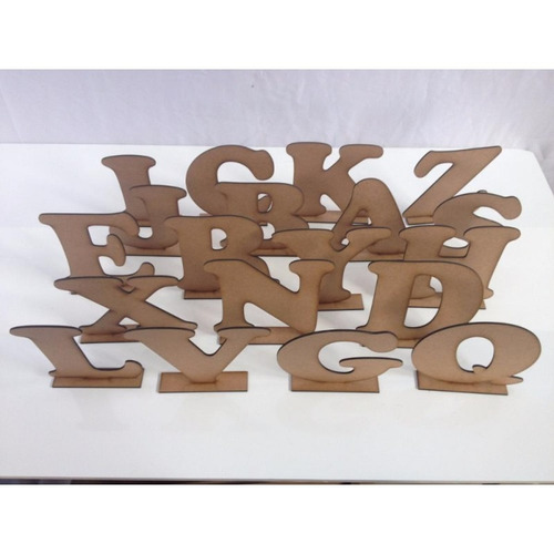 Letras Y Números En Mdf 3 Mm Corte Láser 25cm De Alto 10 Pz