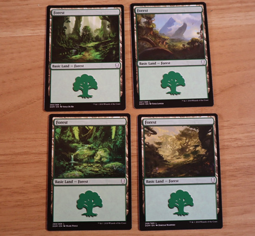 Set 4 Cartas Magic Bosque Forest Tierra Land 2018 Dominaria