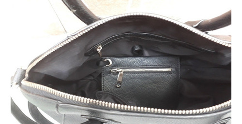 Cartera Negra M K Elegante. Sport, Amplia .tipo Baúl  