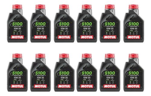 Kit Óleo Motul 5100 4t 10w30 C 12 Litros + Caixa Lacrada