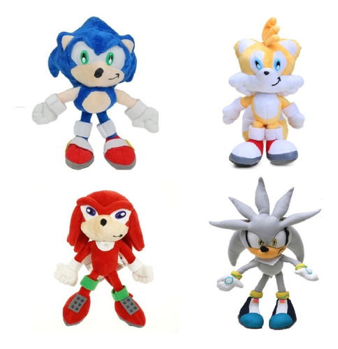Peluche Sonic Varios Modelos Tails, Knucles, Silver, Sonic  