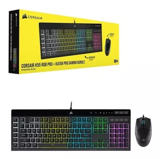 KIT CORSAIR TECLADO K55 RGB PRO + MOUSE KATAR PRO - ESPAÑOL