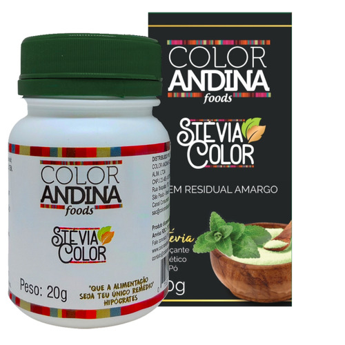 Stevia Color Andina Food - 20g Adoçante 100%natural Original