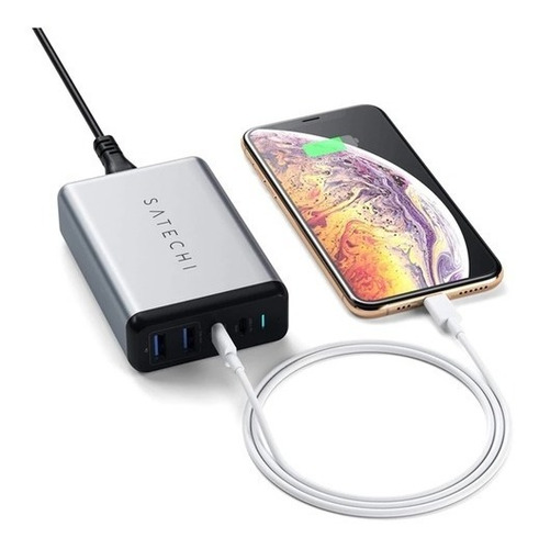 Cargador Satechi 75w Usb C Macbook Travel Multiport Quick3.0