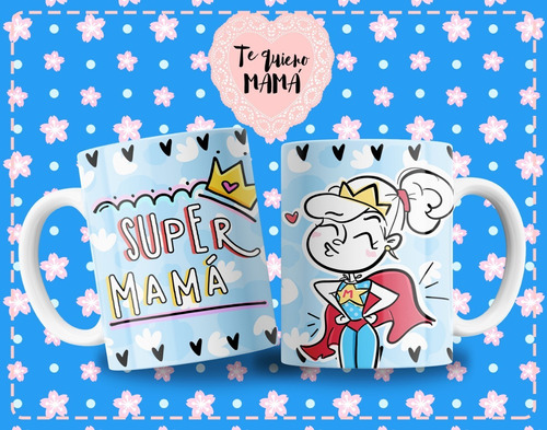 Taza De Super Mamá Regalo Para El Día De La Madres