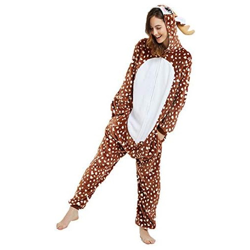 Pijama De Reno Onesie Mujeres Adultas Pijama De Animal ...