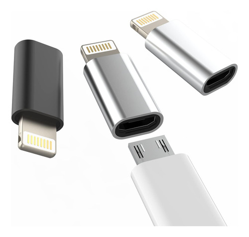 Adaptador Micro Usb A Lightning (paquete De 3) Convertidor D