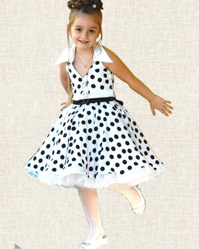 vestido retro infantil