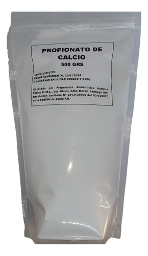 Propionato De Calcio 500 G