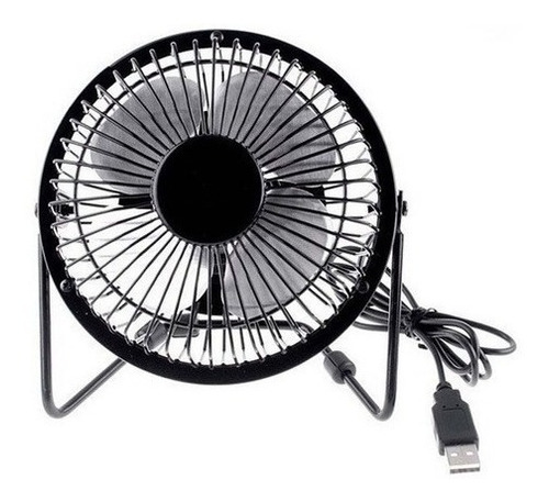 Ventilador Usb Portátil 15cm Para Pc, Metálico / Ajustable