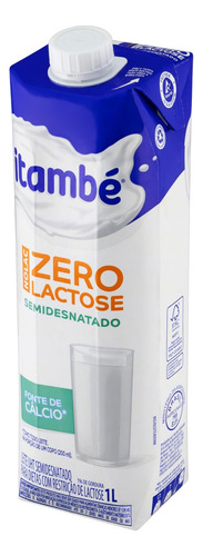 Leite Uht Semidesnatado Zero Lactose Itambé Kit 6unidades 1l