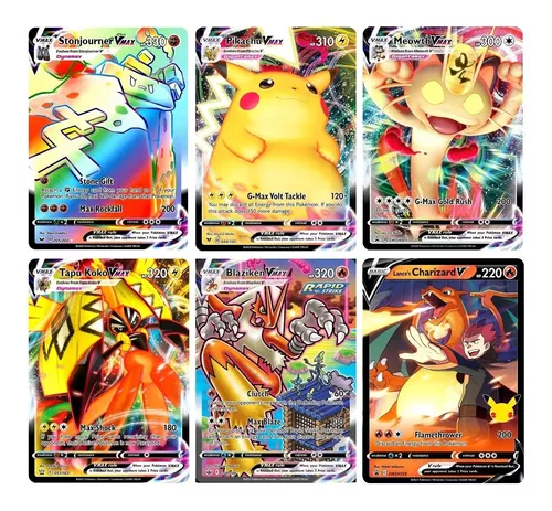 Kit 30 Cartas Pokemon Vmax Sem Repetir + Carta Charizard V