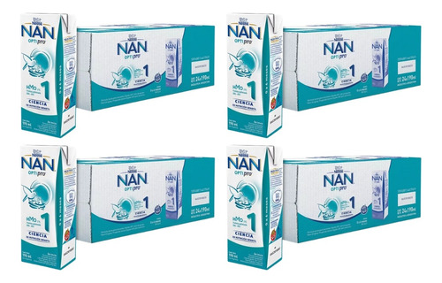 Leche Líquida Nestlé Nan Optipro 1 En Brick 190ml Por 96 U