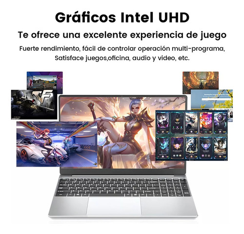 15.6 Pulgadas N5095 4c4t 2.9ghz Laptop 16gb Ddr4 512gb Ssd Ñ Plateado