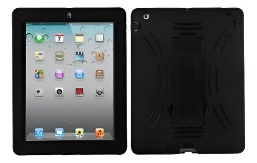 Doble Capa Híbrida Caucho Pc Funda Para Apple iPad 2 3 4 Con