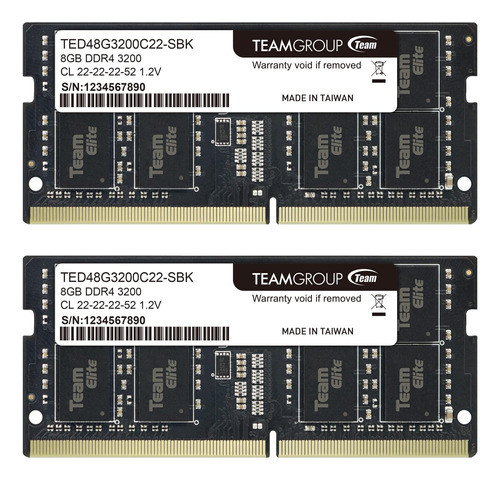 Teamgroup Elite Ddr4 Kit 16 Gb (2 X 8 Gb) 3200 Mhz Pccl22 V