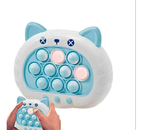 Juego Pop It Juguete Electrónico Sensorial Antiestres Push Color Azul