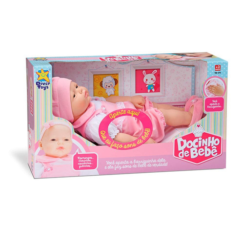 Boneca Docinho De Bebê Com Sons Divertoys 616