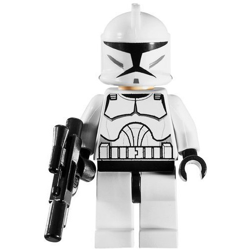 Minifigura De Lego Star Wars: Clone Trooper Con Pistola Blás