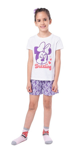 Pijama Jersey Disney Grazia_minnie Mouse Blanco Lila