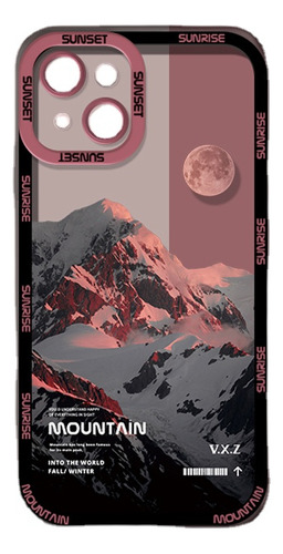 Funda De Teléfono Moon Snow Mountain Para iPhone 14, 13, 12,