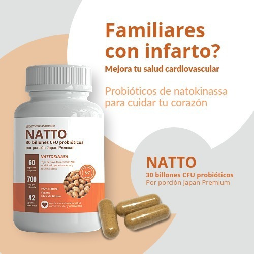 Suplemento FUJIRO JAPAN Suplementos Alimenticios Probióticos NATTO - cápsula