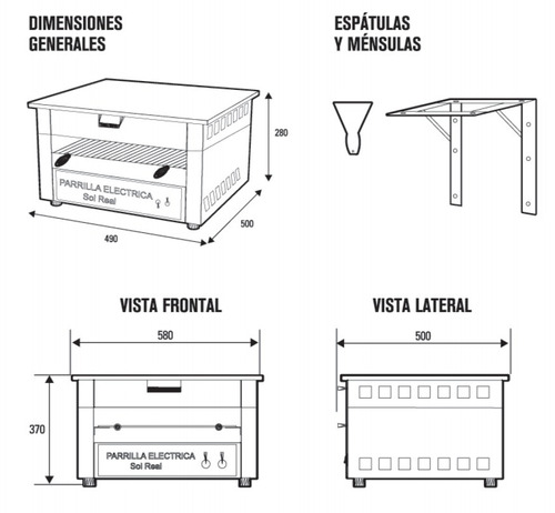 Imagen 8 de 10 de Parrilla Electrica Sol Real Sin Humo Bajo Consumo
