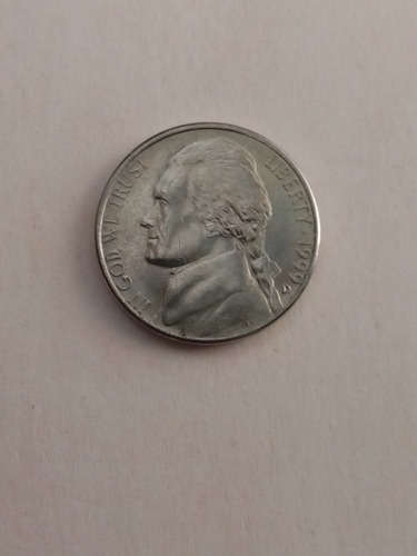 Moneda Cinco Centavos Dólar 1999 D Jefferson.