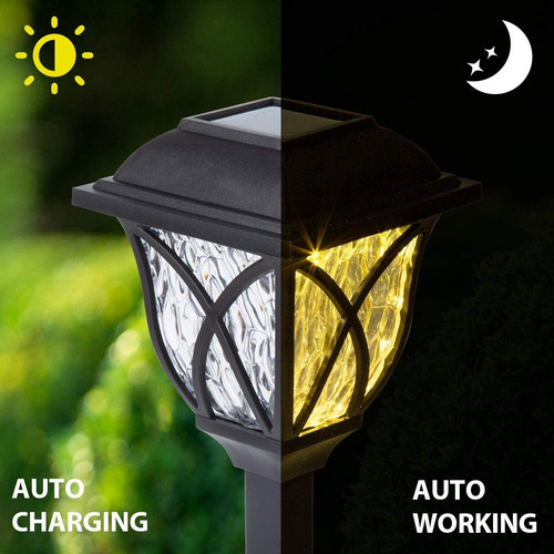 Kit 6 Iluminación Solar Para Path Yard Lawn Lámpara De Luz S