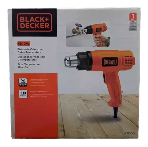 PISTOLA DE CALOR BLACK+DECKER 1.500W HG1500 