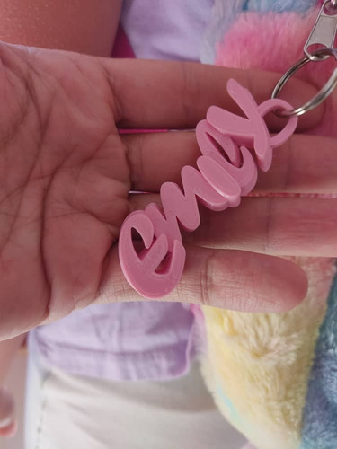 Imagen 2 de 4 de Llaveros Personalizados Nombre En 3d Eventos Recuerdos Niños