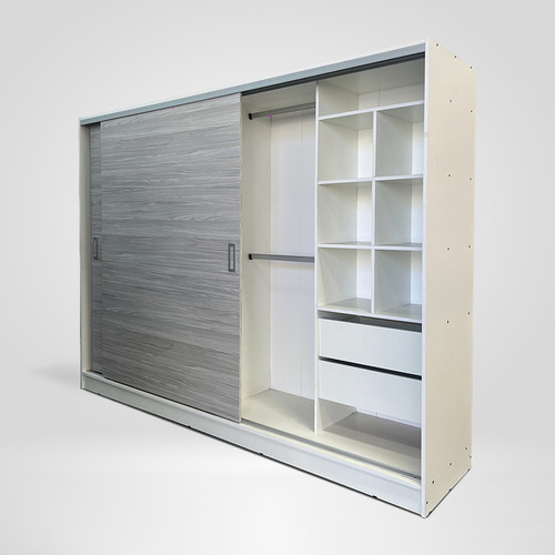 Placard Puertas Corredizas 240x180 Blanco Puertas Jacarandá