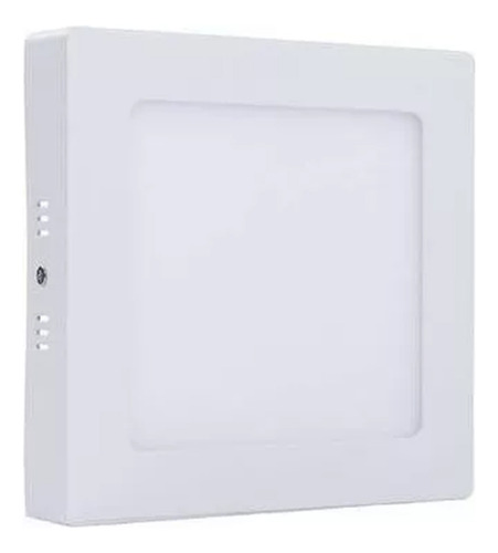 Pack 10 Plafon Foco Led Sobrepuesto Cuadrado 18w