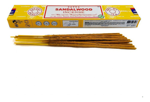 Incenso Sandalwood Satya Massala 1cx De 15gramas Full Fragrância Sândalo