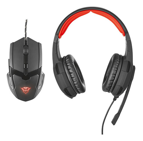 Combo Mouse + Auricular Trust Gxt 784 Para Pc Gamer