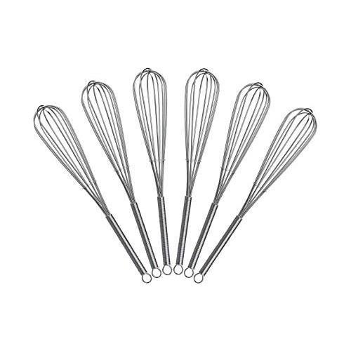 8 Inch Mini Wire Whisk 6 Pack - Stainless Steel