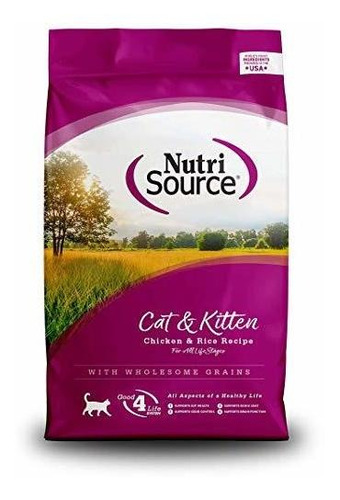 Comida Gatos Nutrisource Con Pollo Y Arroz, 6.6lb