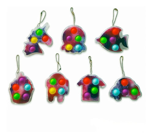 Imagen 1 de 7 de Llavero Pop It Simple Dimple Acrílico Silicona Importado