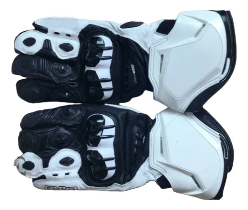 Guantes Largos De Piel Alp Motociclista Gpro Estrella Blanca