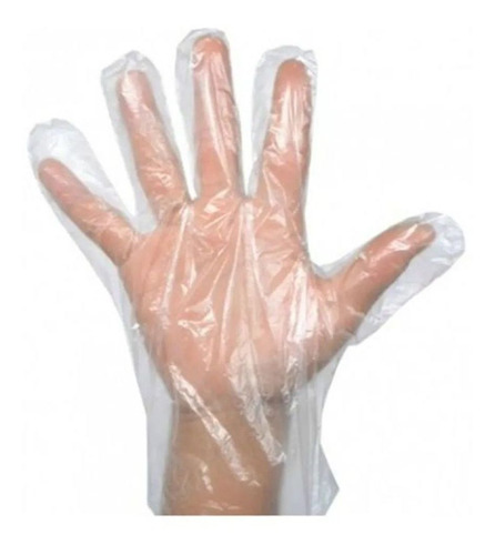 Luva Plástica Descartável Transparente C/1.000 (10pct)
