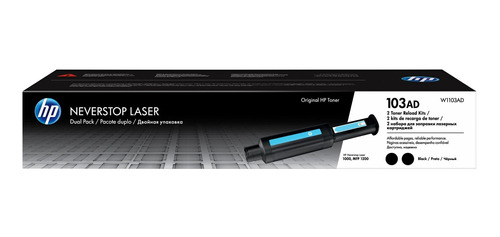 Recarga Toner Hp 103ad w1103ad Negro Pack De 2