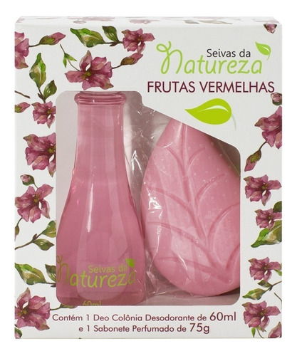  Kit Presente Estojo Colônia E Sabonete Seivas Da Natureza Fragrância Frutas vermelhas