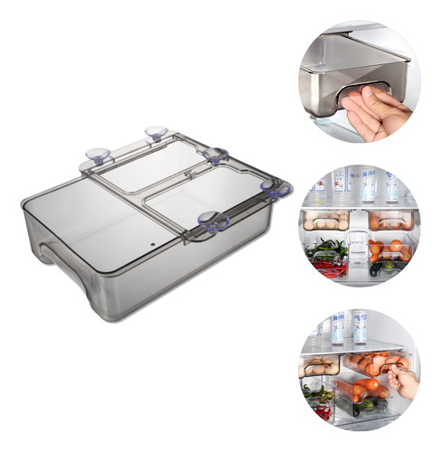 Cajón De Heladera Transparente Colgante Y Aplilable