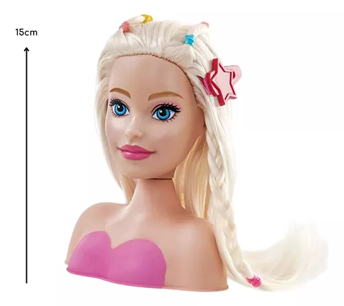 Barbie Busto Com Maquiagem E Acessórios Para Fazer Penteado