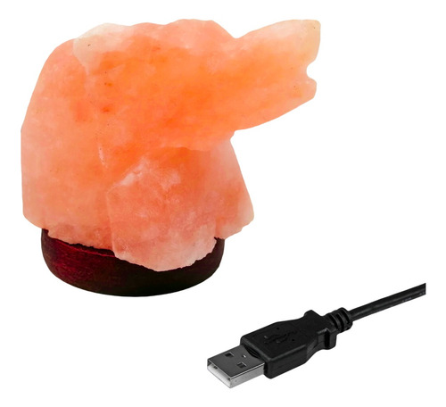 Lampara Usb Elefante  De Sal Del Himalaya