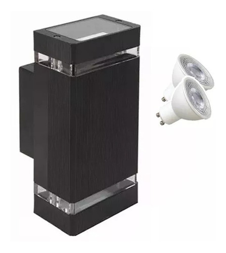 Aplique Bidireccional Aluminio Exterior Con Dicro Led 6w