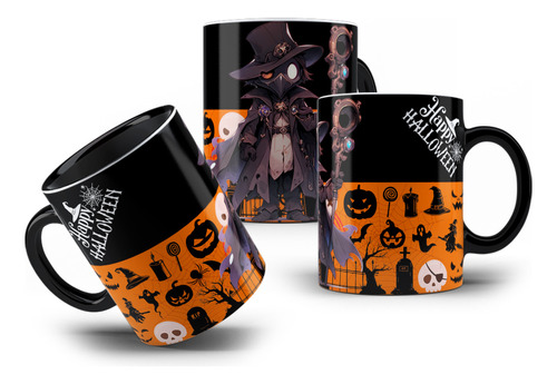 Caneca De Porcelana Sandman Tema Halloween Dia Das Bruxas