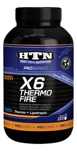 Quemador De Grasa En Cápsulas Htn X6 Thermo Fire 120g 120 Un