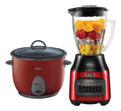 Combo Licuadora 800w 6 Velocidades Oster+olla Arrocera 1.8l